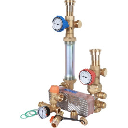 Насосная группа с теплообменником 18 пластин без насоса Stout SDG-0038-182501