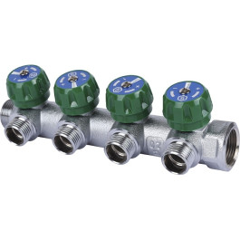 Коллектор для воды 4 выхода Stout 3/4"x1/2" под евроконус арт.SMB-6850-341204