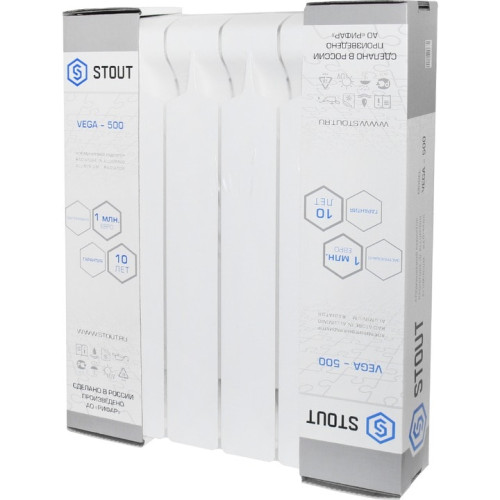 Алюминиевый радиатор Stout VEGA 500 (12 секции)