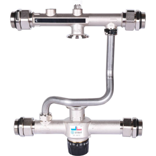 Насосно-смесительный узел Stout с термостатическим клапаном 30-60°C, без насоса арт. SDG-0120-007000