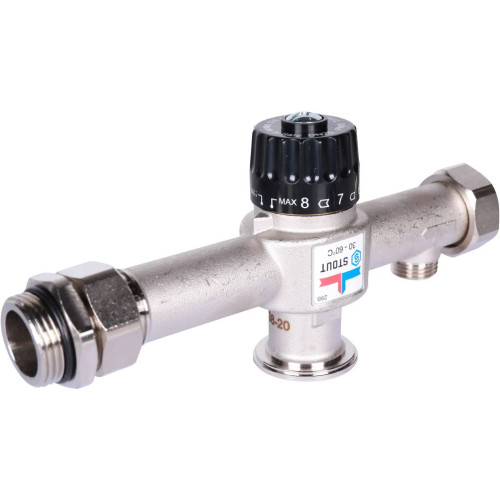 Насосно-смесительный узел Stout с термостатическим клапаном 30-60°C, без насоса арт. SDG-0120-007000