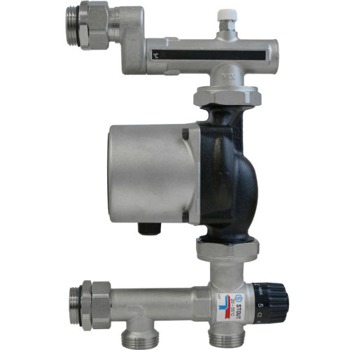 STOUT Насосно-смесительный узел с термостатическим клапаном 20-55°C, с насосом UPSO 25-65 130
