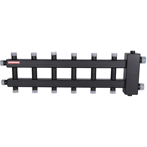 Коллектор ROMMER (дублер компакт) с гидроразделителем на 3+3+1 контура до 60 кВт