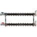 Коллектор с запорными клапанами в сборе Rommer 1"x3/4" 12 контуров