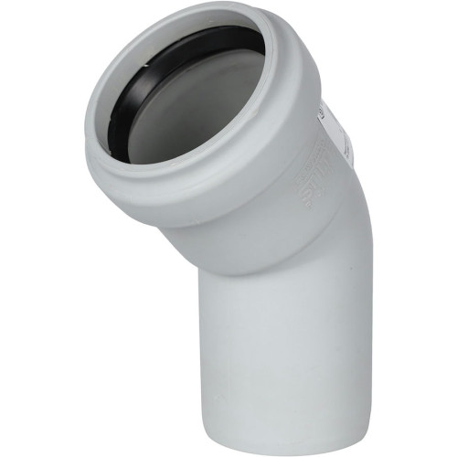 Отвод канализационный Stout ДУ 58 мм 45°