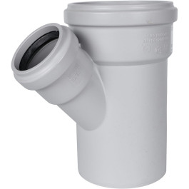 Тройник канализационный Stout ДУ 110х58 мм 45°