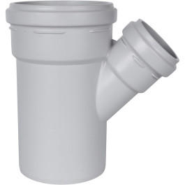 Тройник канализационный Stout ДУ 110х58 мм 45°