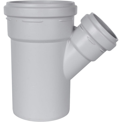 Тройник канализационный Stout ДУ 110х58 мм 45°