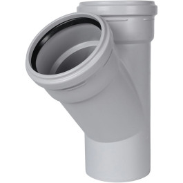 Тройник канализационный Stout ДУ 110х110 мм 45°