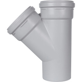 Тройник канализационный Stout ДУ 110х110 мм 45°