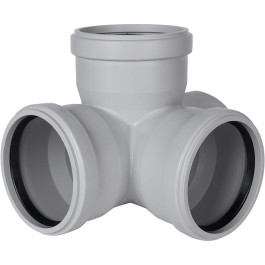 Крестовина канализационная двухплоскостная Stout ДУ 110 мм 87°