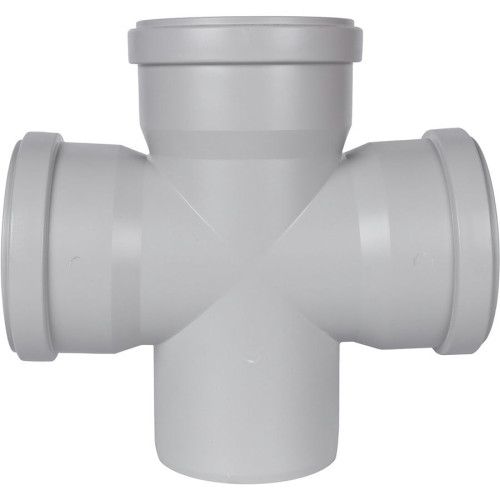 Крестовина канализационная одноплоскостная Stout ДУ 110 мм 87°