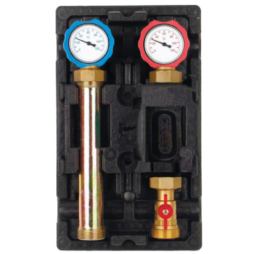 Насосная группа Rommer с прямым контуром 1 без насоса в изоляции