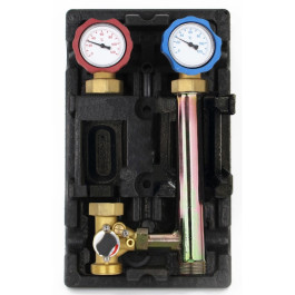 Насосная группа Rommer с 3-х ходовым приводным смесителем 1, без насоса левая