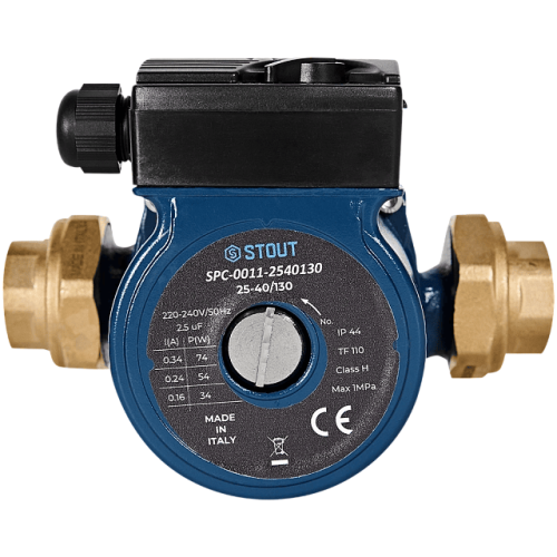 Циркуляционный насос Stout 25-60/130 с латунными гайками G 1 1/2 x Rp 1