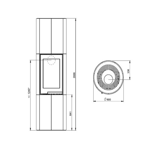 Печь-камин Nordpeis теплоаккумулирующий Ronda 160 топка S26R 5 кВт