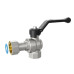 Кран шаровой угловой LD с НГ гайкой 1/2" ручка-рычаг