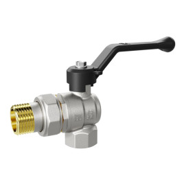 Кран шаровой угловой LD с американкой ВР/НР резьба 1/2" ручка-рычаг