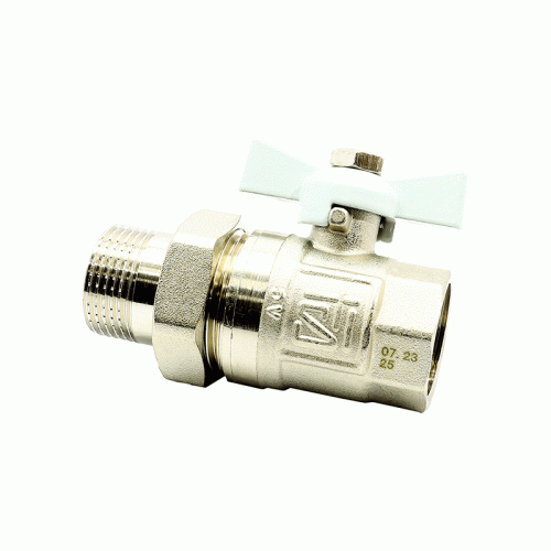 Кран шаровой со сгоном STI ВР/НР резьба 1/2" ручка-бабочка