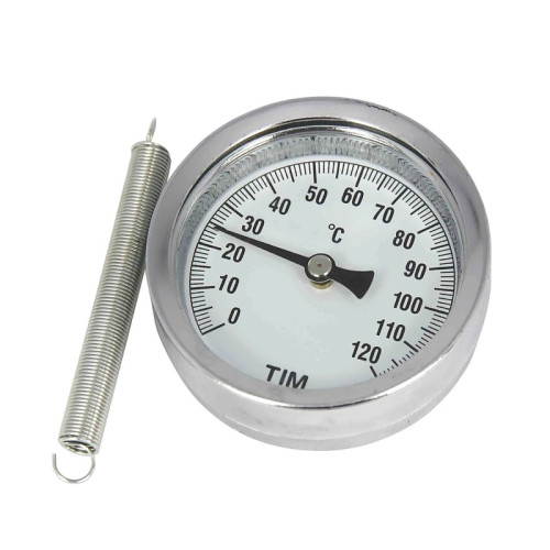 Термометр накладной с пружиной TIM 1/4" (0-120°С)