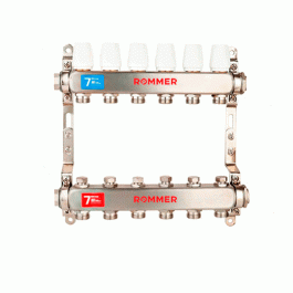 Коллектор с запорными клапанами Rommer 1"x3/4" 4 контура