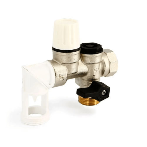 Группа безопасности бойлера до 10 кВт, 3/4", 7 бар, поворотная, никелированная Uni-fitt