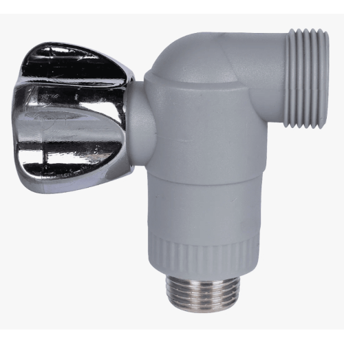 Кран Kalde для стиральных машин для полипропиленовых труб под сварку (цвет серый)