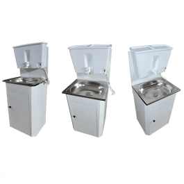 Дачный умывальник с подогревом РЕСУРС ЭВБО-17 и мойкой из нержавеющей стали