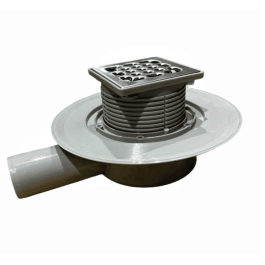 Трап для душевой TIM с сухим затвором 10 см10см угловой(горизонтальный) выпуск