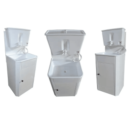 Дачный умывальник с подогревом РЕСУРС ЭВБО-17 и пластиковой раковиной