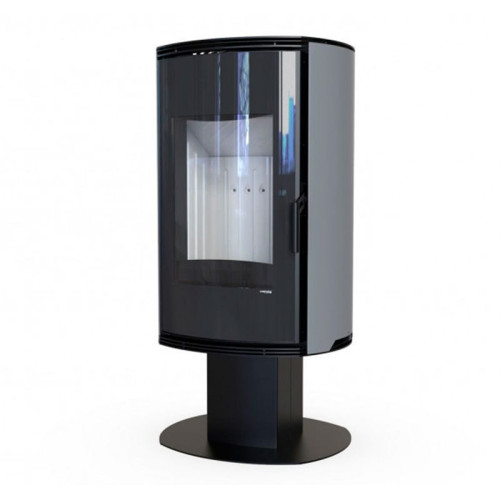 Печь-камин Defro Home Orbis TOP 9 кВт серая сталь