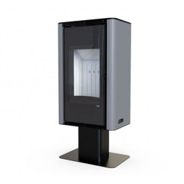 Печь-камин Defro Home Solum Top 9 кВт серая сталь