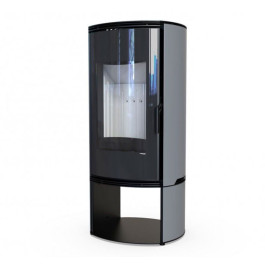 Печь-камин Defro Home Orbis Log 9 кВт серая сталь