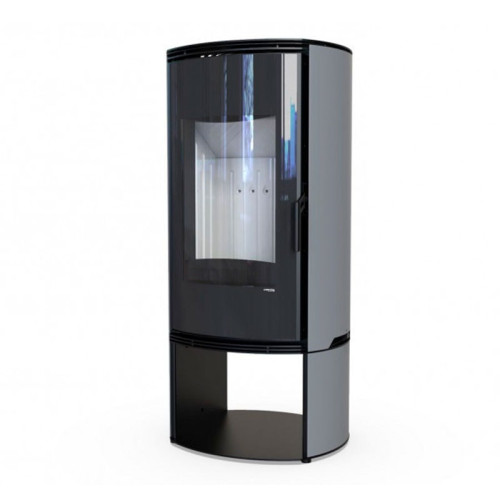 Печь-камин Defro Home Orbis Log 9 кВт серая сталь