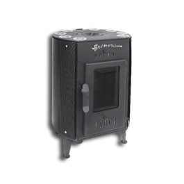 Отопительная печь Бренеран Канадка в сетке чёрная