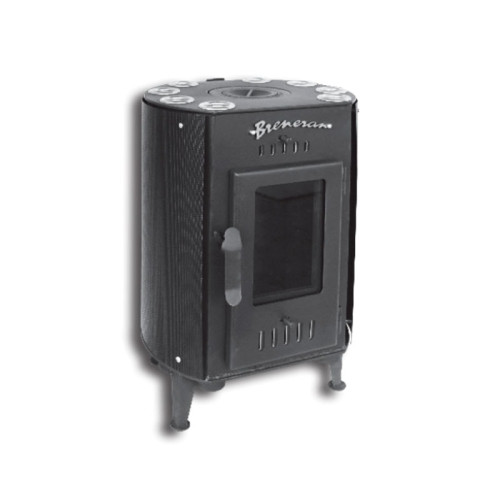 Отопительная печь Бренеран Канадка в сетке чёрная