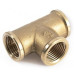 Тройник ВВ латунный резьбовой 3/8" Stout