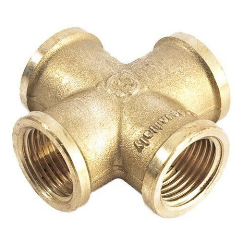 Крестовина латунная резьбовая 1 1/2" Stout