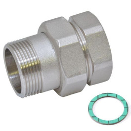 Разъемное соединение "американка" ВН никелированное, уплотнение под гайкой по плоскости 1 1/2" Stout