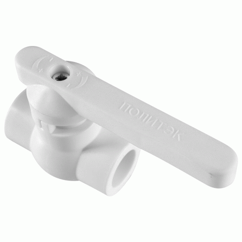 Кран шаровой полнопроходной полипропиленовый Политэк 20 мм