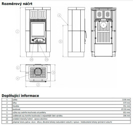 Печь-камин ABX Hispania L галька-базальт