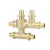 Шестивыводной распределительный блок Varmega Slide-fit 20-2.8х20-2.8х20-2.8*2 латунный