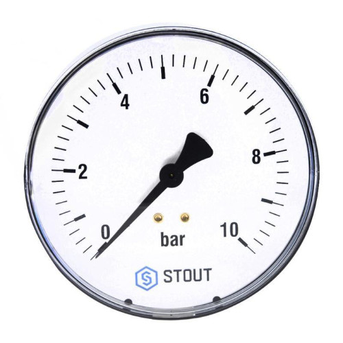 Манометр аксиальный (корпус Dn 50 мм, шкала 0-6 бар, 1/4") Stout