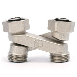 Узел подключения радиатора перекрестие Х-образное 3/4"х3/4"EK TIM
