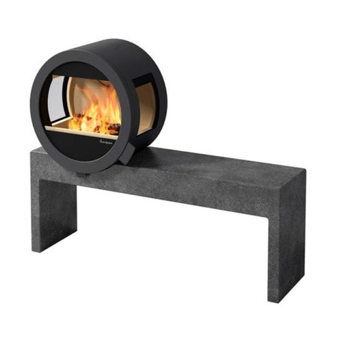 Печь-камин Nordpeis Me Bench с боковыми стёклами