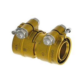 Зажимной соединитель латунный Hela для полимерных труб 50х6.9мм