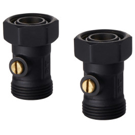 Набор нижнего подключения Royal Thermo прямой раздельный 3/4"х3/4"ЕК (Черный)