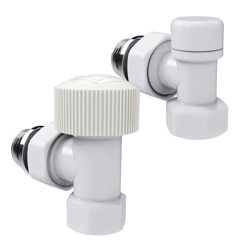 Набор термостатический угловой Royal Thermo Design 1/2"М30х1,5 (Белый)
