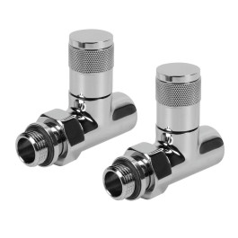 Набор дизайн-вентилей PIANO, прямой (Хром) 1/2"