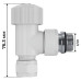 Набор термостатический угловой Royal Thermo Design Pro 15мм М30х1,5 (Белый) под трубки